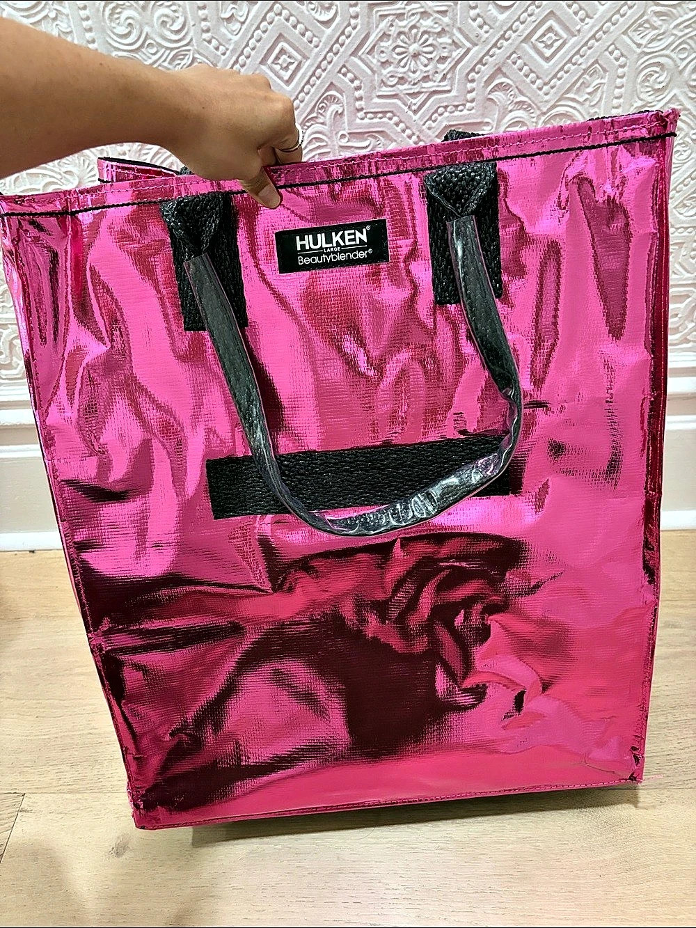 HULKEN x Beautyblender RARE Rolling Tote Metallic Pink NWOT